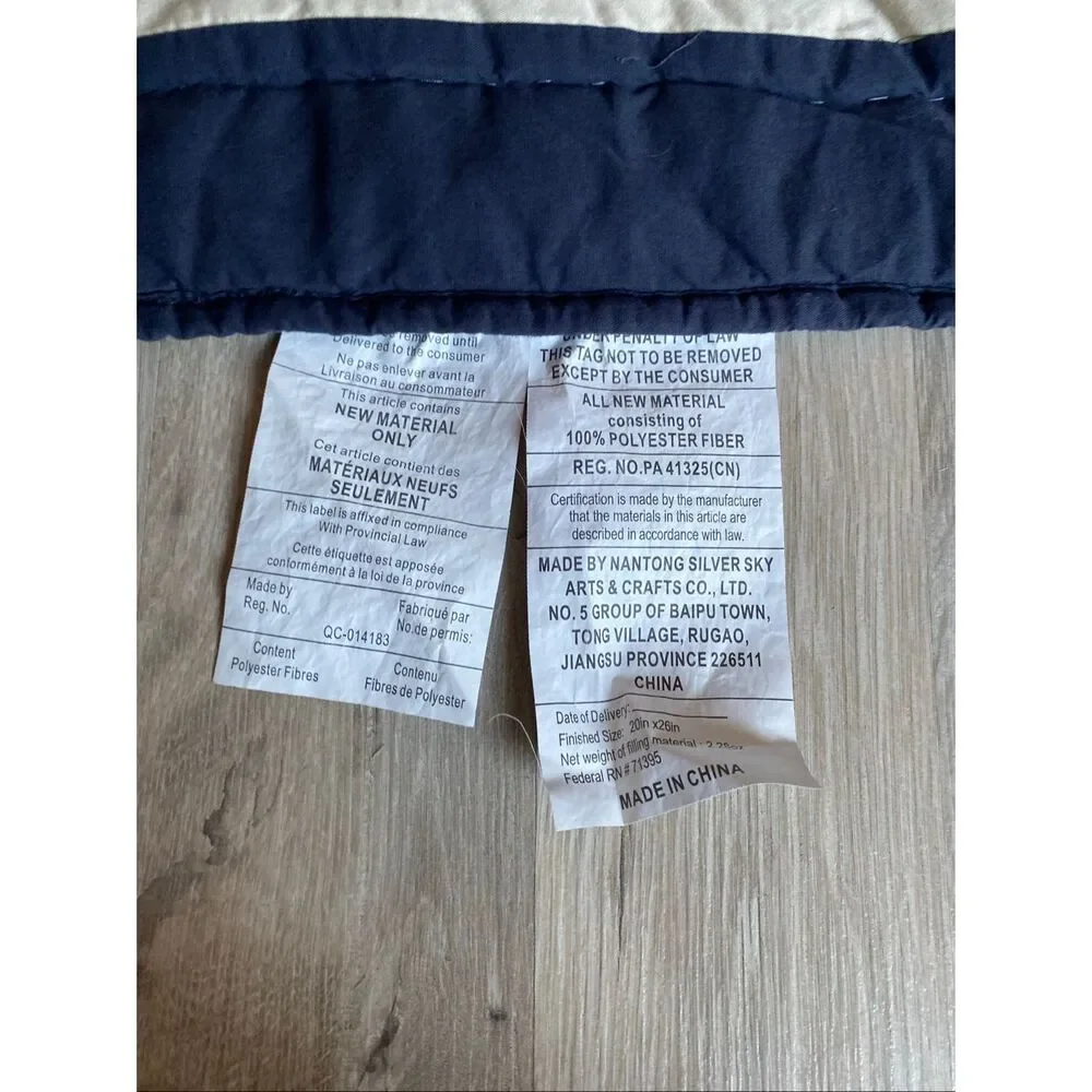 Pottery Barn quilted pillow sham